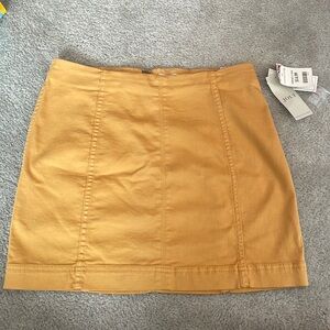 Yellow Jean Material Skirt